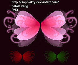 漂亮的花瓣翅膀Photoshop筆刷素材