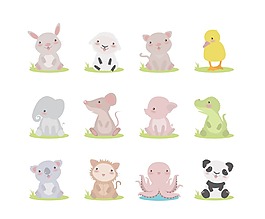 可愛卡通動物