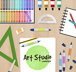 帶有藝術(shù)元素的書桌