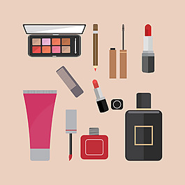 彩色卡通化妝元素