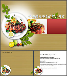 烤肉美食PPT模板
