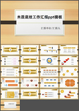 木質(zhì)底紋工作匯報(bào)ppt模板