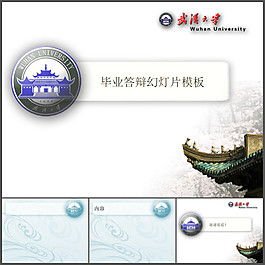 武漢大學(xué)畢業(yè)答辯ppt模板
