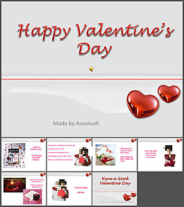 happy valentine day——簡潔情人節(jié)ppt模板