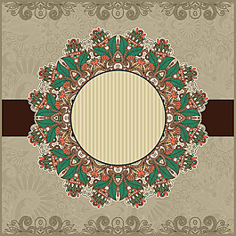 精美古典花紋底紋背景矢量素材