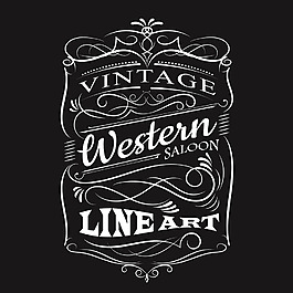 精美線性花紋邊框設(shè)計矢量素材