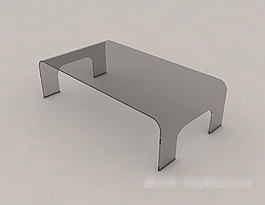 現(xiàn)代簡(jiǎn)單玻璃茶幾3d模型下載