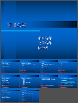 項(xiàng)目總覽ppt模板