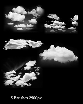 天空潔白的云朵photoshop筆刷素材