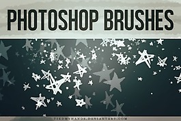 可愛(ài)手繪涂鴉五角星Photoshop筆刷