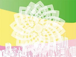 多彩的城市背景