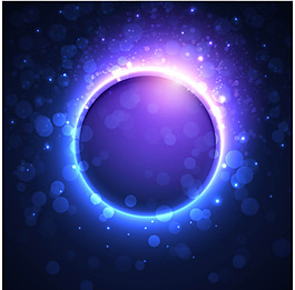 藍色璀璨星空背景矢量圖素材
