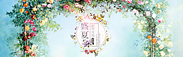 鮮花清新背景