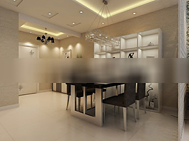 現(xiàn)代餐廳3d模型下載