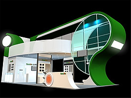 3D創(chuàng)意展廳展位模型