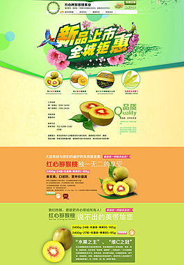 淘寶水果促銷頁面設計PSD素材