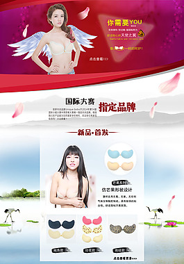 淘寶女性內(nèi)衣促銷頁面設(shè)計(jì)PSD素材
