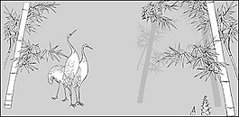 竹子線條畫