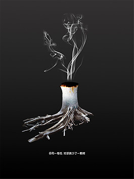 保護樹木環(huán)保招貼PSD