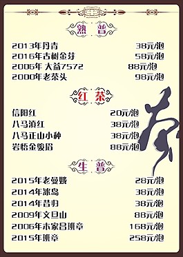 茶水單