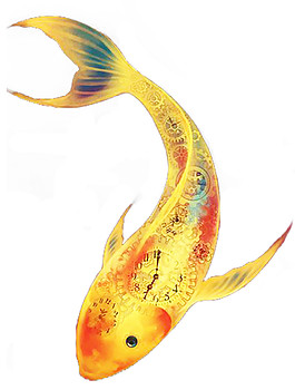 古風素材魚.