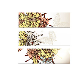 banners花紋時尚背景矢量圖素材