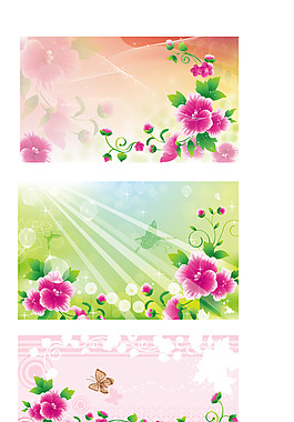 植物花卉背景矢量素材
