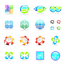 時尚個性LOGO圖標矢量素材