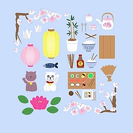 可愛(ài)日式風(fēng)格插圖