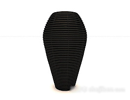 黑色個(gè)性擺設(shè)瓶子3d模型下載