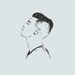 人物剪影-时尚男性1