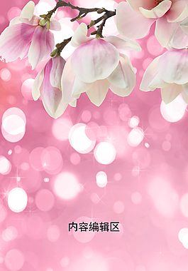 精美簡約花兒展架設(shè)計模板素材
