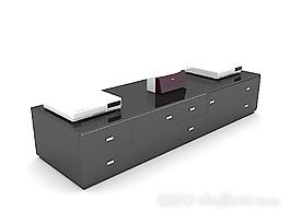 黑色簡約柜子3d模型下載