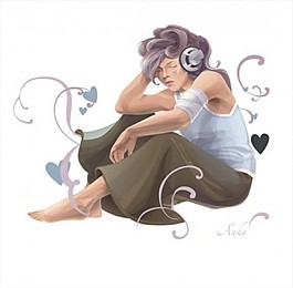 聽音樂的女人