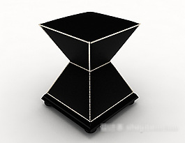 現(xiàn)代個性黑色凳子3d模型下載