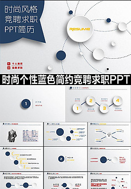 述職報告競聘轉正個人簡歷實習匯報PPT模板