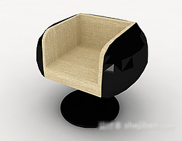 現代個性黑色休閑椅3d模型下載