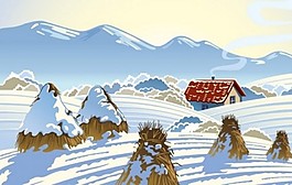 雪白的雪天
