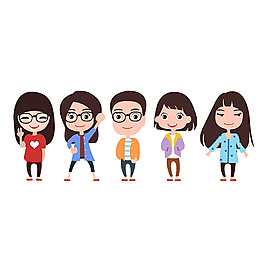 扁平人物素材