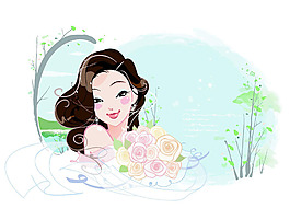甜美公主EPS模板