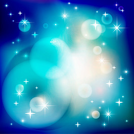 蓝色魔幻梦幻浪漫气泡光晕矢量图