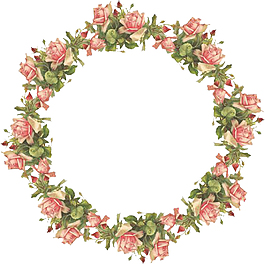 手繪花框