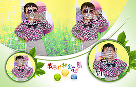 PSD相冊(cè)婚紗 PSD模板 兒童藝術(shù)模板