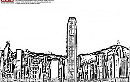 城市建筑矢量剪影圖片