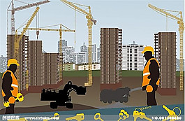 都市城市建筑剪影圖片