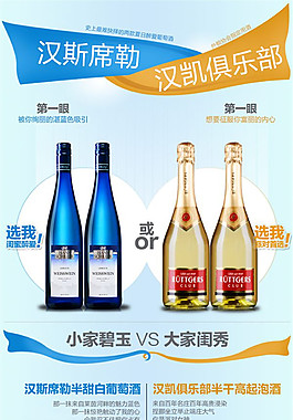 漢斯席勒 酒水詳情頁PSD免費下載