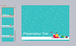 绿色蜗牛PPT模板