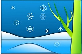 藍色天空下的雪