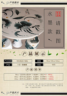 淘宝餐具详情页psd下载