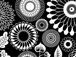 絕妙的藝術(shù)鮮花綻放筆刷